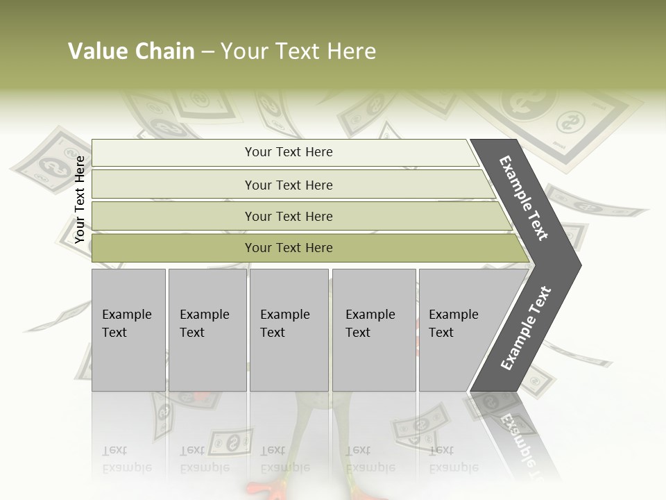 Amazonian Dollar Aqua PowerPoint Template