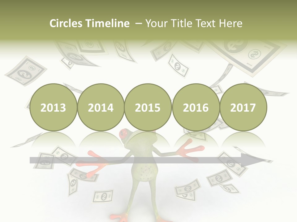 Amazonian Dollar Aqua PowerPoint Template