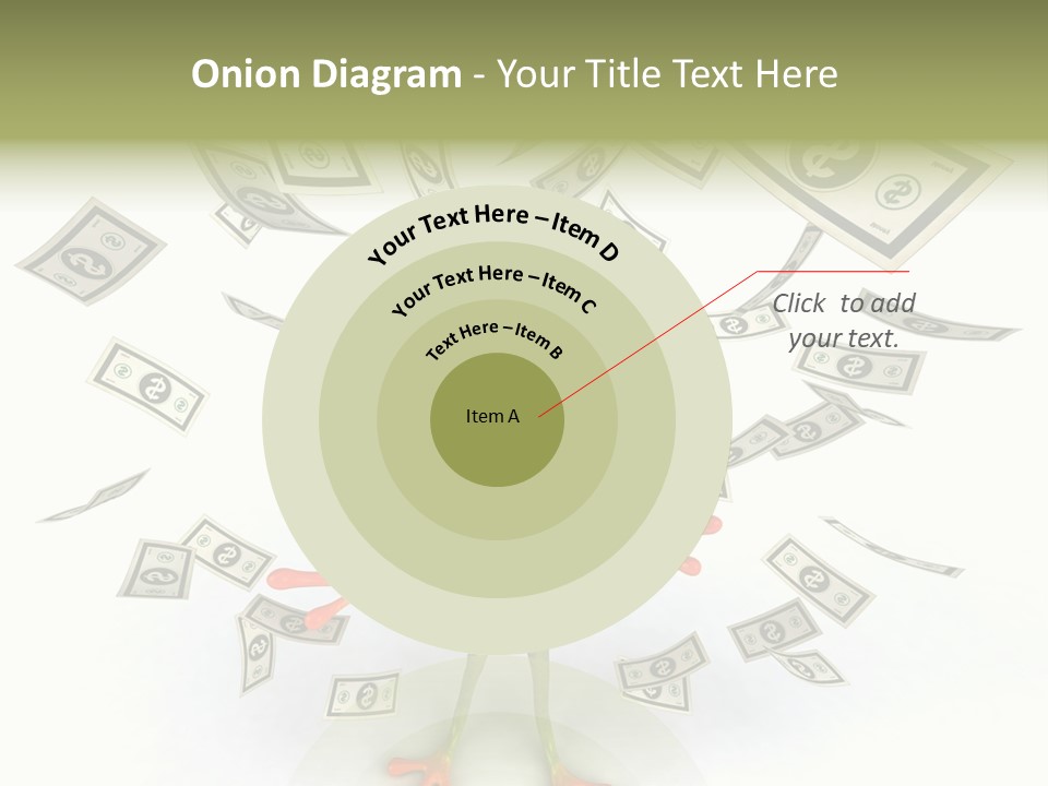 Amazonian Dollar Aqua PowerPoint Template