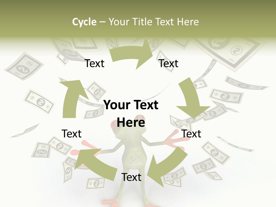 Amazonian Dollar Aqua PowerPoint Template