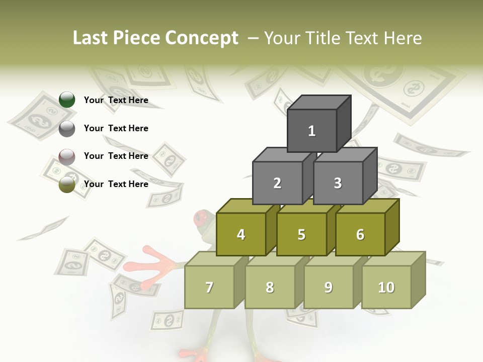 Amazonian Dollar Aqua PowerPoint Template