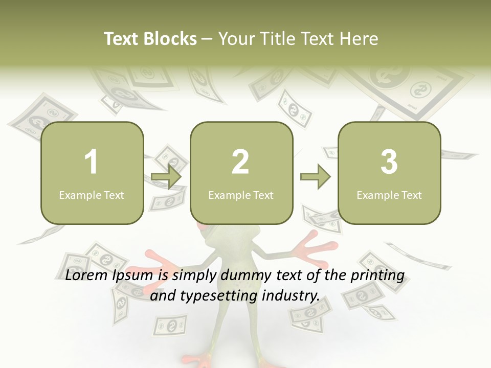 Amazonian Dollar Aqua PowerPoint Template