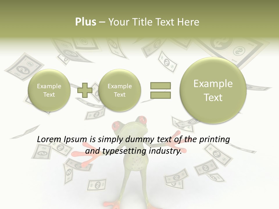Amazonian Dollar Aqua PowerPoint Template