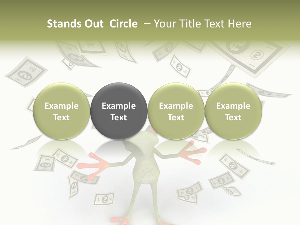 Amazonian Dollar Aqua PowerPoint Template