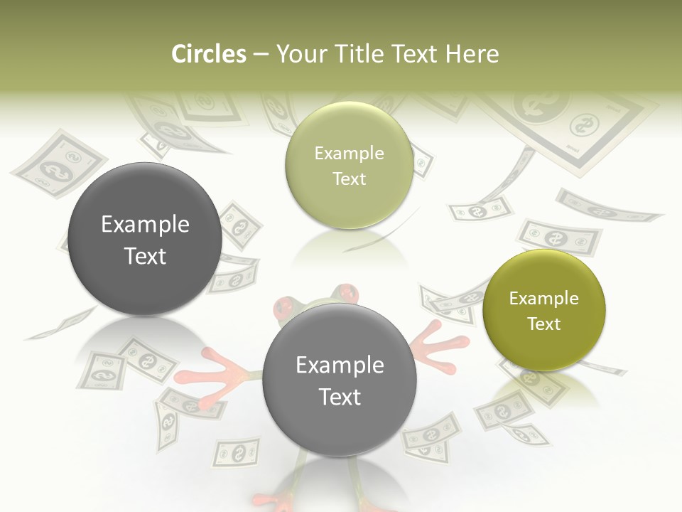 Amazonian Dollar Aqua PowerPoint Template