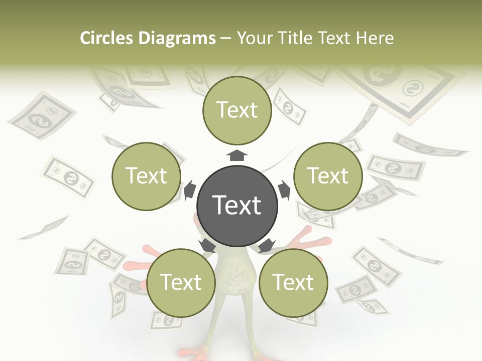 Amazonian Dollar Aqua PowerPoint Template