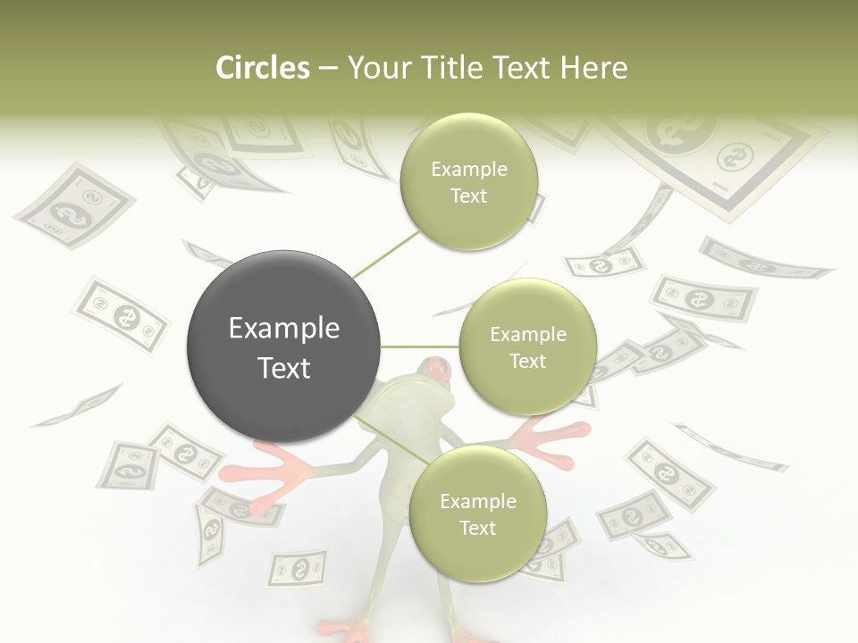 Amazonian Dollar Aqua PowerPoint Template