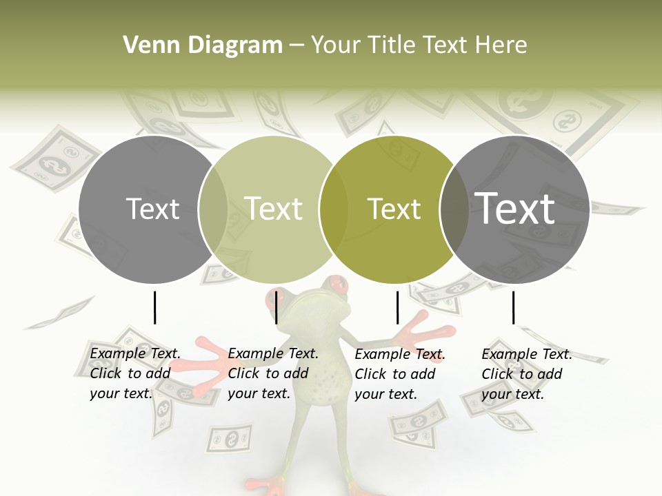 Amazonian Dollar Aqua PowerPoint Template