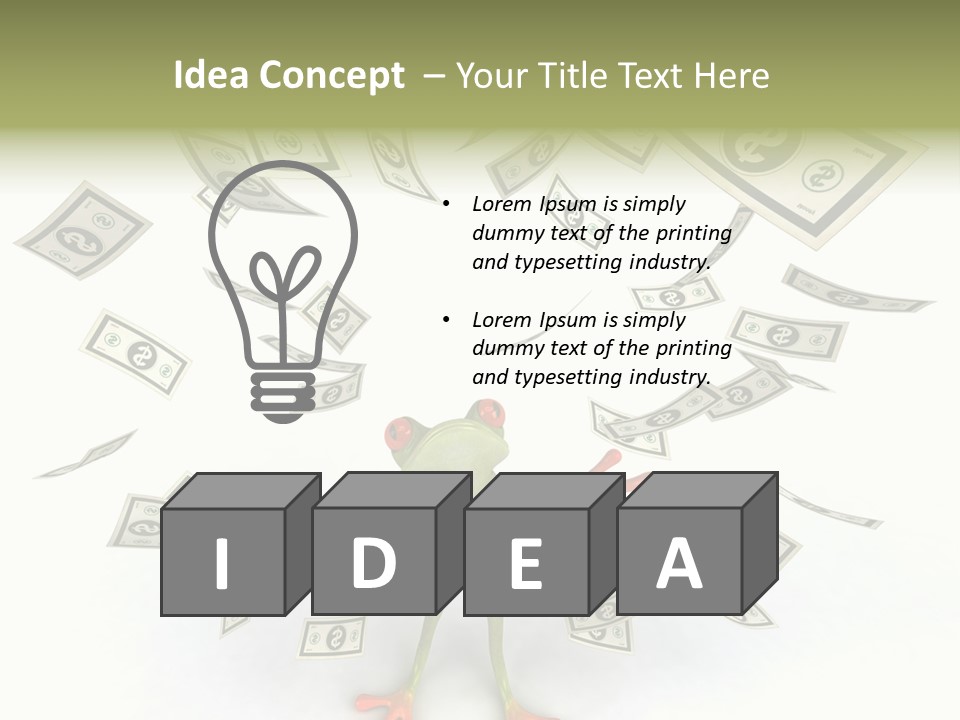 Amazonian Dollar Aqua PowerPoint Template