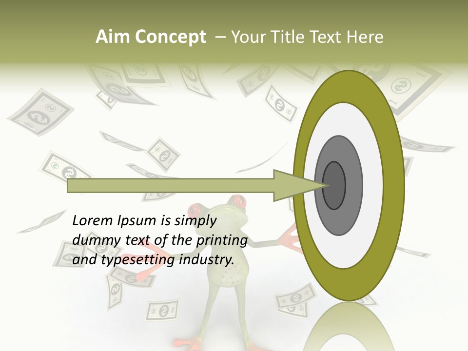 Amazonian Dollar Aqua PowerPoint Template