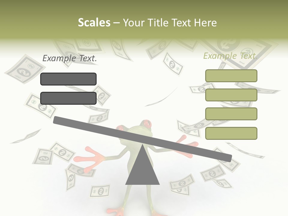 Amazonian Dollar Aqua PowerPoint Template