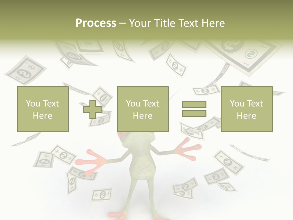 Amazonian Dollar Aqua PowerPoint Template