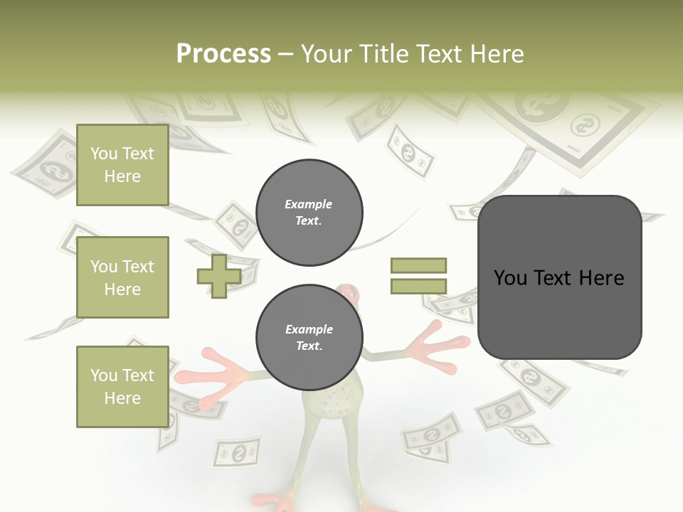Amazonian Dollar Aqua PowerPoint Template