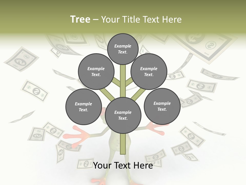Amazonian Dollar Aqua PowerPoint Template