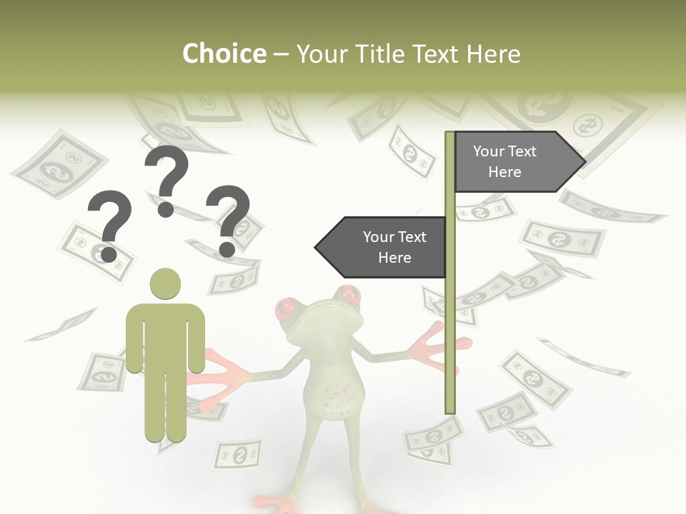 Amazonian Dollar Aqua PowerPoint Template