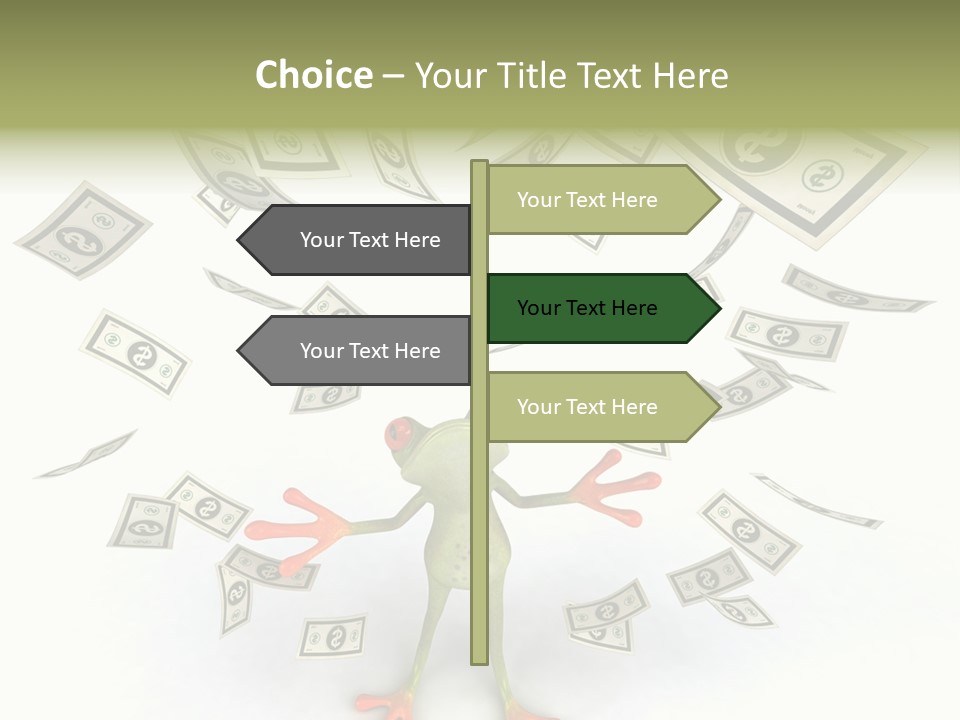 Amazonian Dollar Aqua PowerPoint Template