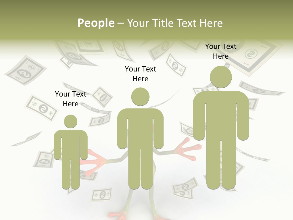 Amazonian Dollar Aqua PowerPoint Template