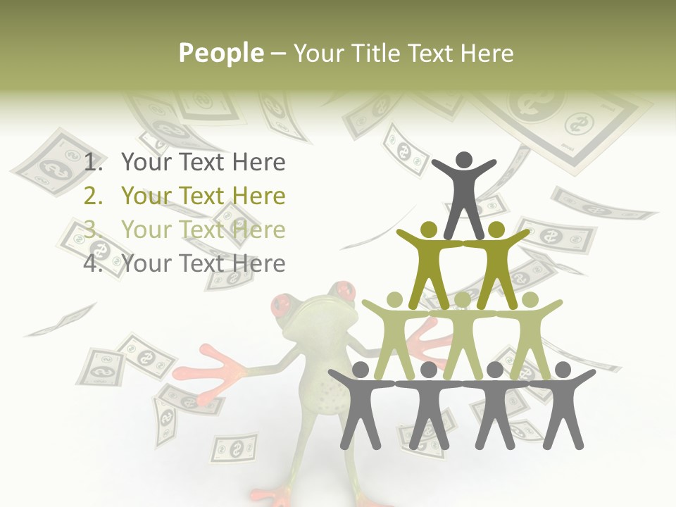 Amazonian Dollar Aqua PowerPoint Template