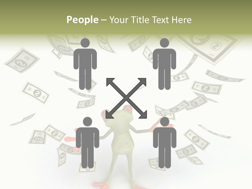 Amazonian Dollar Aqua PowerPoint Template