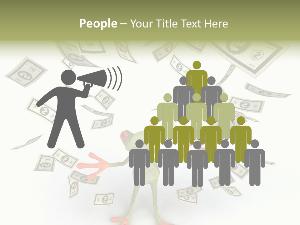 Amazonian Dollar Aqua PowerPoint Template