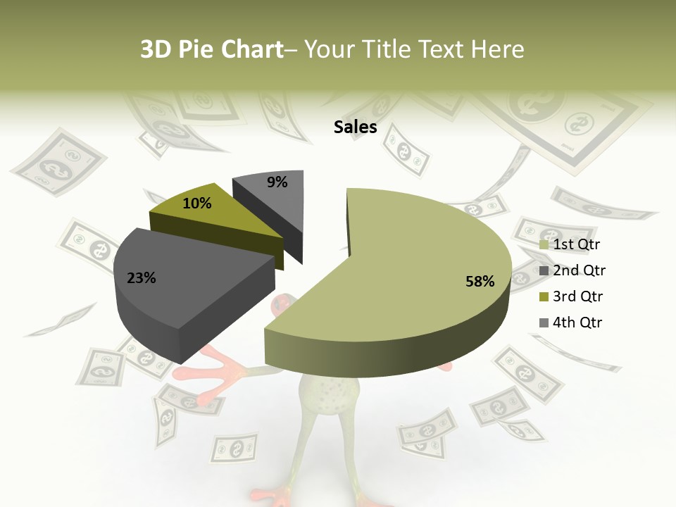 Amazonian Dollar Aqua PowerPoint Template