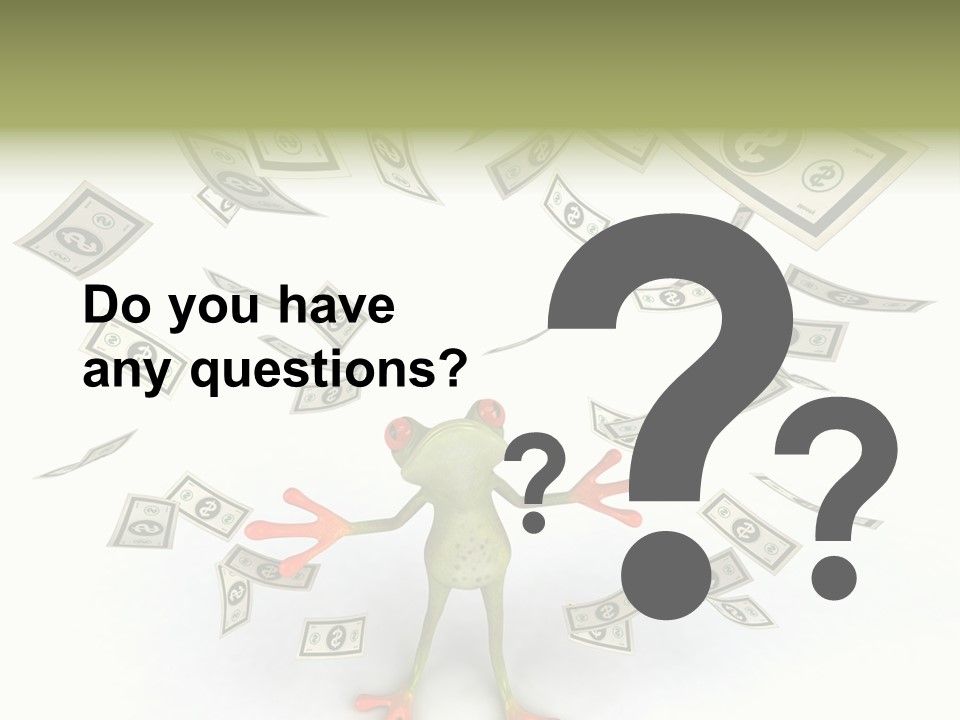 Amazonian Dollar Aqua PowerPoint Template
