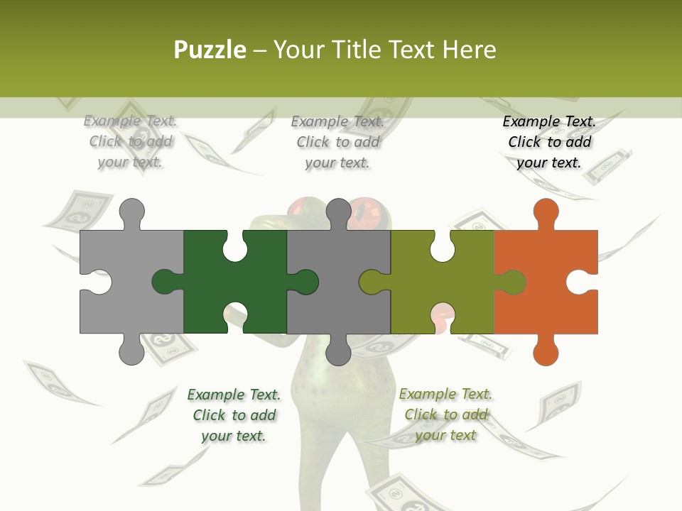 A Frog With Money Coming Out Of It's Mouth PowerPoint Template