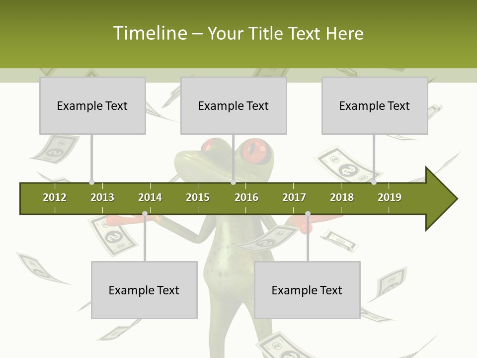 A Frog With Money Coming Out Of It's Mouth PowerPoint Template