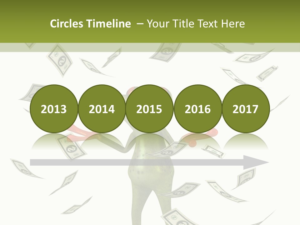 A Frog With Money Coming Out Of It's Mouth PowerPoint Template