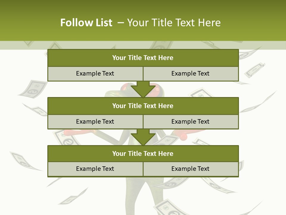 A Frog With Money Coming Out Of It's Mouth PowerPoint Template