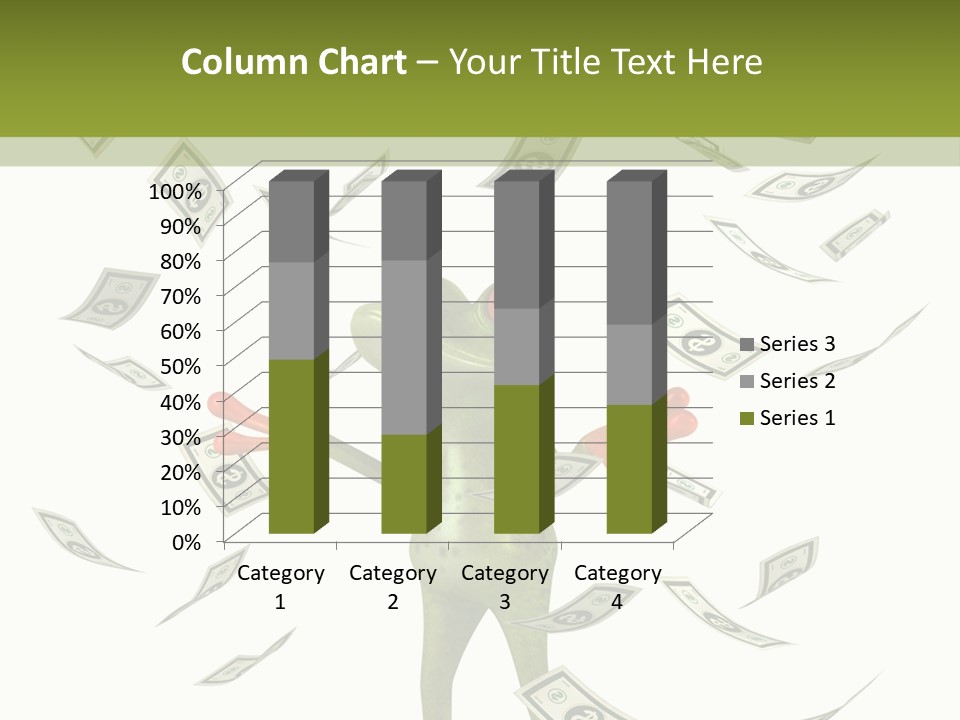 A Frog With Money Coming Out Of It's Mouth PowerPoint Template