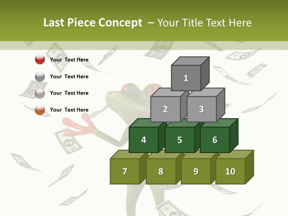 A Frog With Money Coming Out Of It's Mouth PowerPoint Template