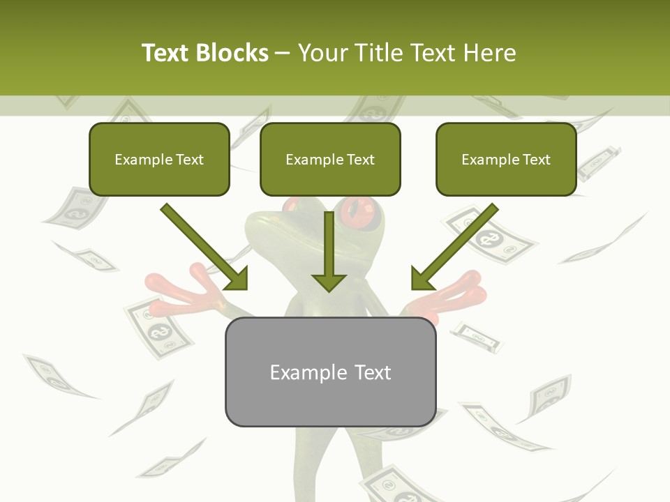 A Frog With Money Coming Out Of It's Mouth PowerPoint Template