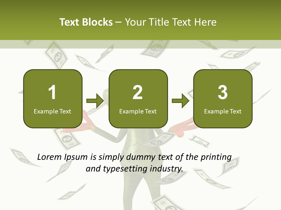 A Frog With Money Coming Out Of It's Mouth PowerPoint Template
