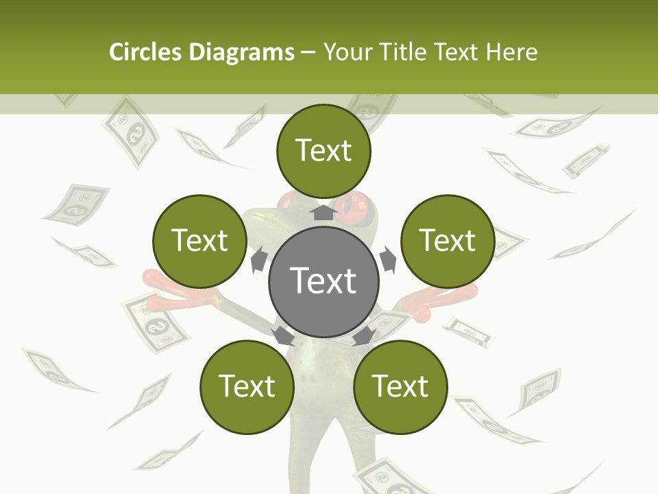 A Frog With Money Coming Out Of It's Mouth PowerPoint Template