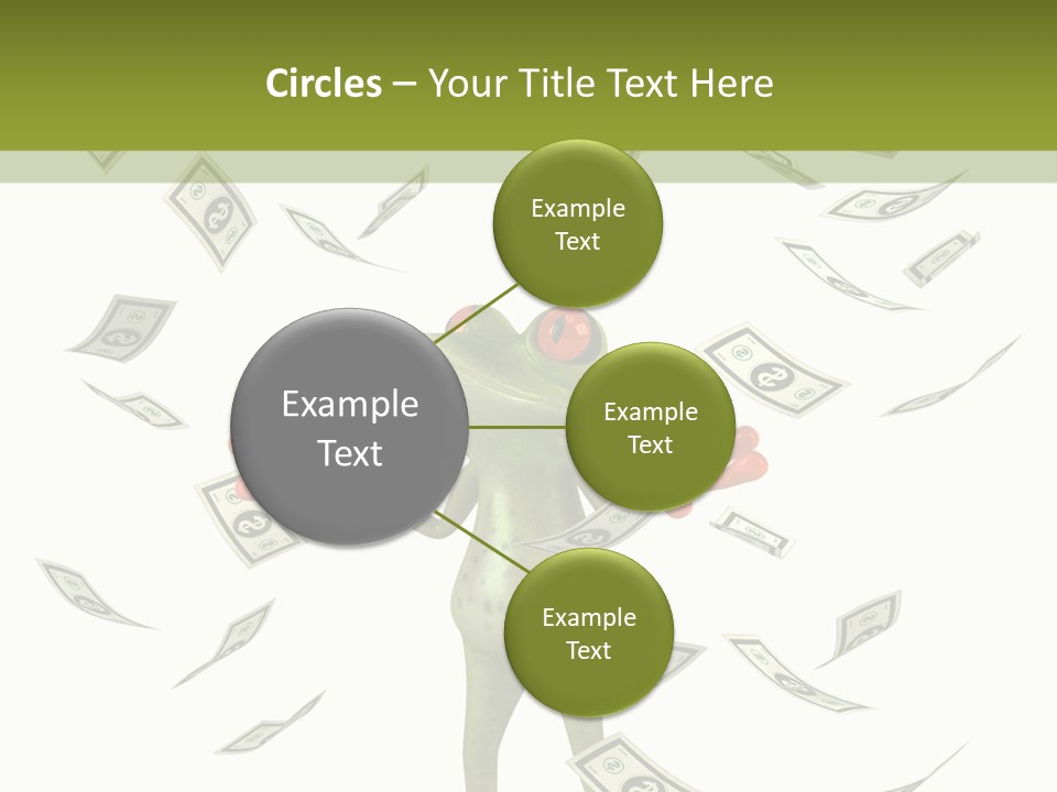 A Frog With Money Coming Out Of It's Mouth PowerPoint Template