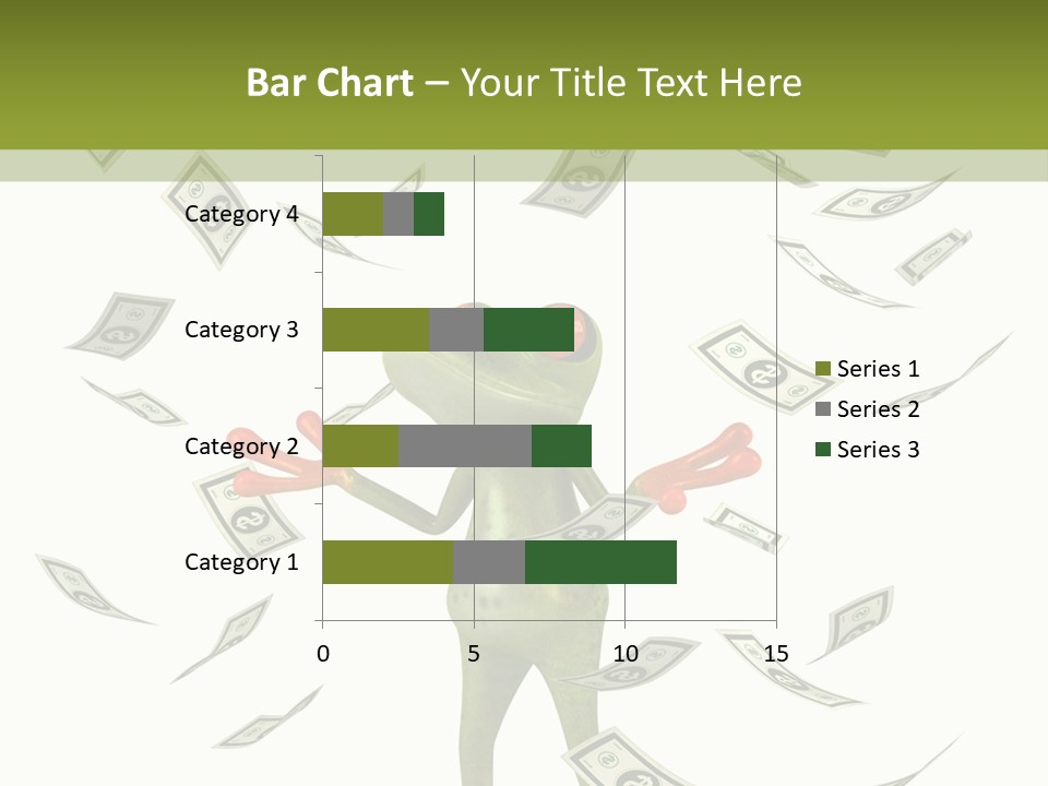 A Frog With Money Coming Out Of It's Mouth PowerPoint Template