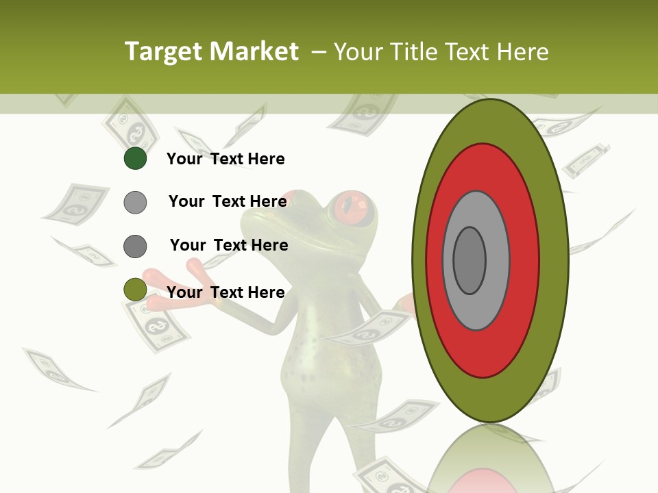 A Frog With Money Coming Out Of It's Mouth PowerPoint Template