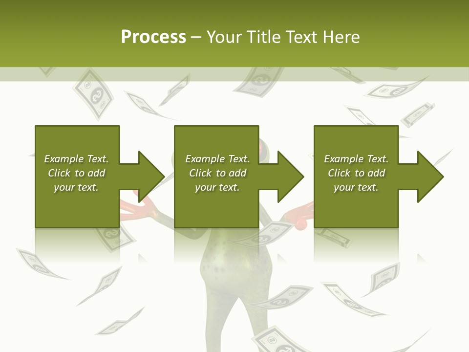 A Frog With Money Coming Out Of It's Mouth PowerPoint Template