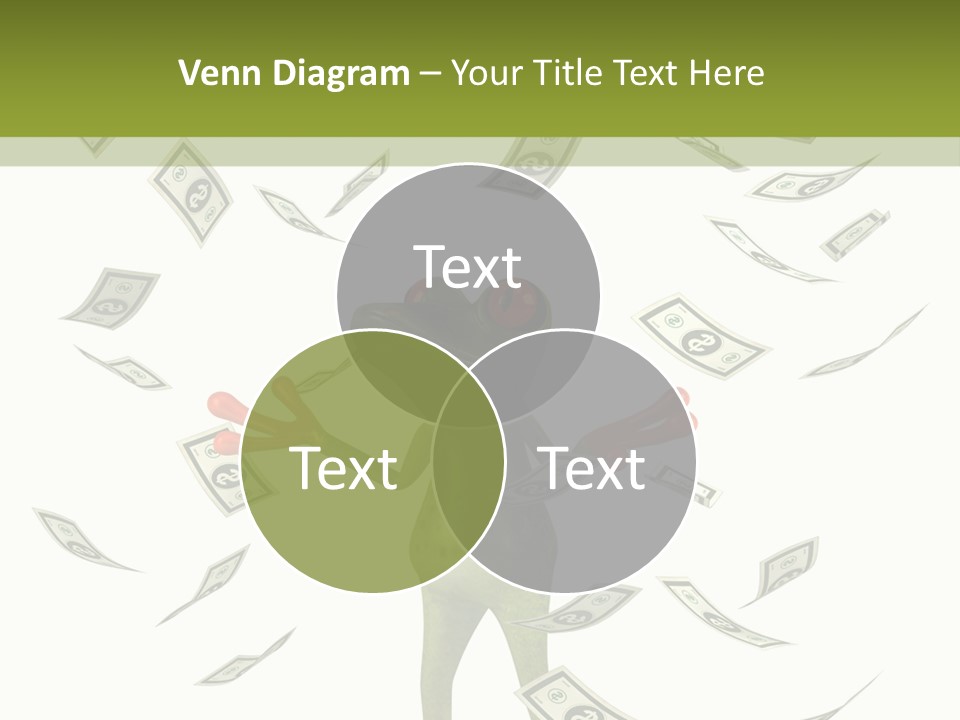 A Frog With Money Coming Out Of It's Mouth PowerPoint Template