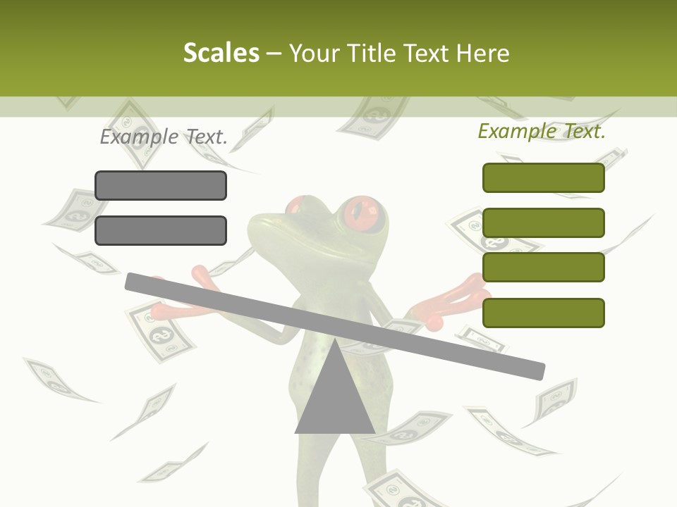 A Frog With Money Coming Out Of It's Mouth PowerPoint Template