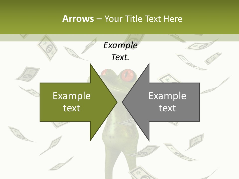 A Frog With Money Coming Out Of It's Mouth PowerPoint Template