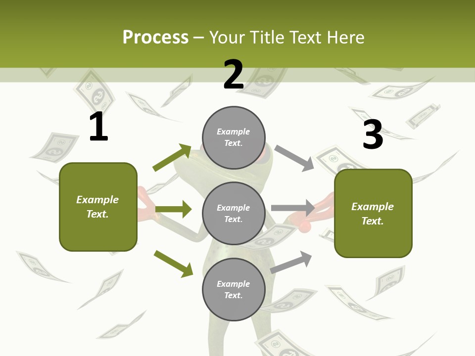 A Frog With Money Coming Out Of It's Mouth PowerPoint Template