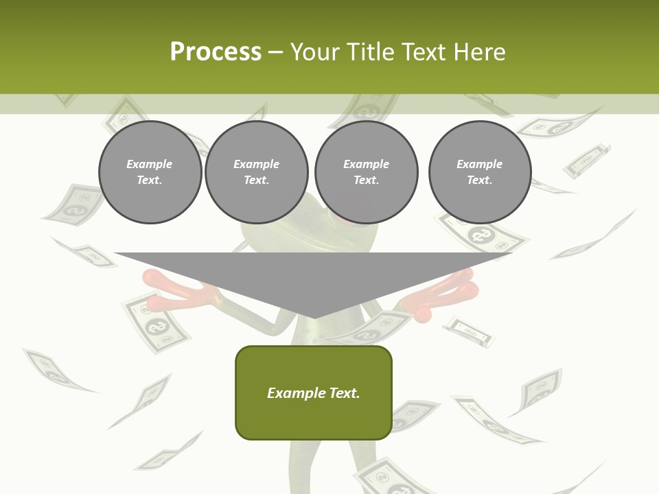 A Frog With Money Coming Out Of It's Mouth PowerPoint Template