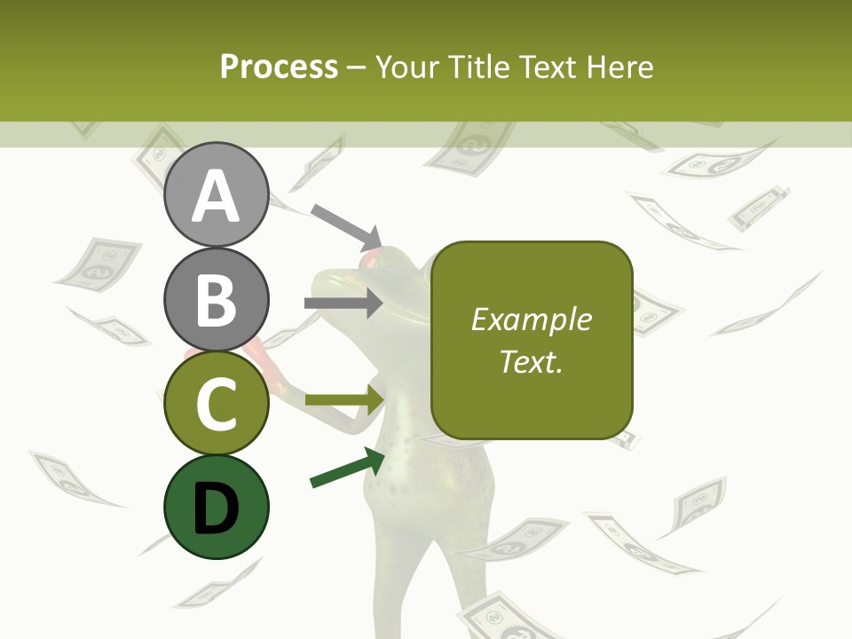 A Frog With Money Coming Out Of It's Mouth PowerPoint Template