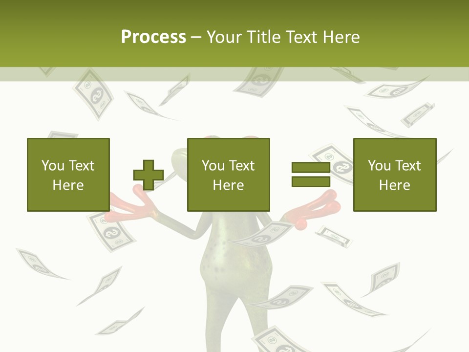 A Frog With Money Coming Out Of It's Mouth PowerPoint Template