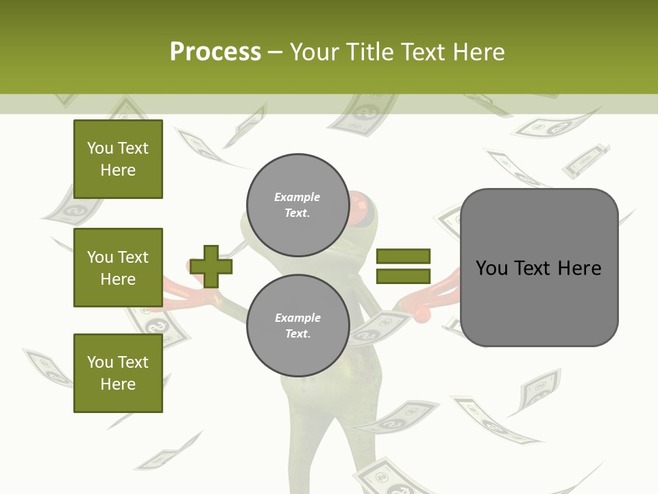A Frog With Money Coming Out Of It's Mouth PowerPoint Template