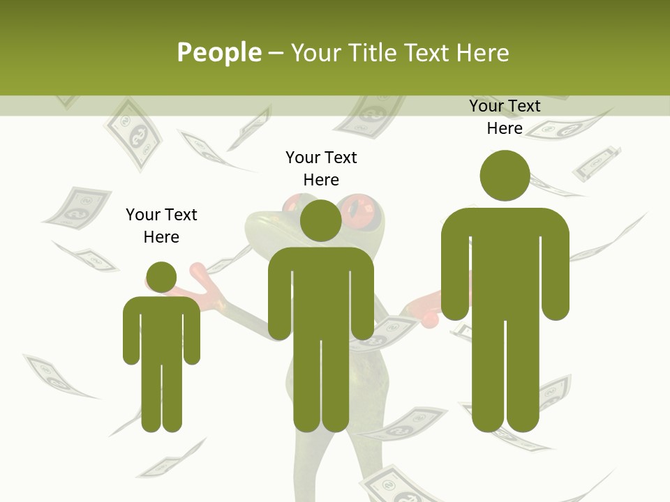 A Frog With Money Coming Out Of It's Mouth PowerPoint Template