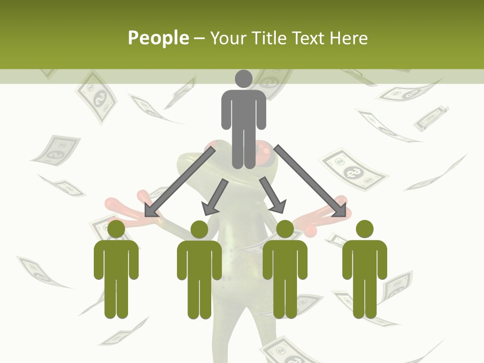 A Frog With Money Coming Out Of It's Mouth PowerPoint Template