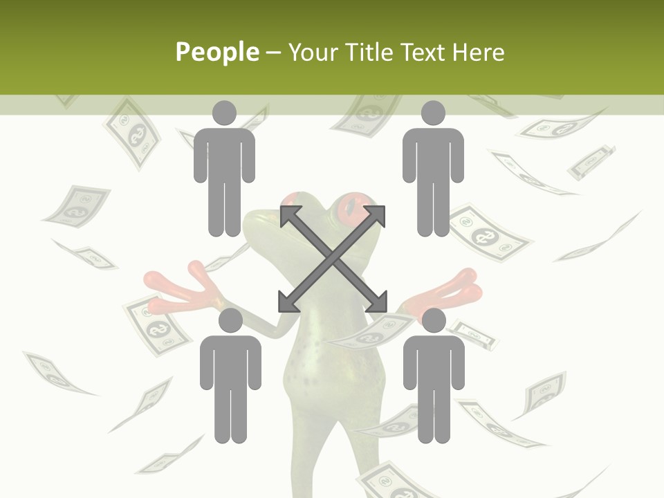 A Frog With Money Coming Out Of It's Mouth PowerPoint Template